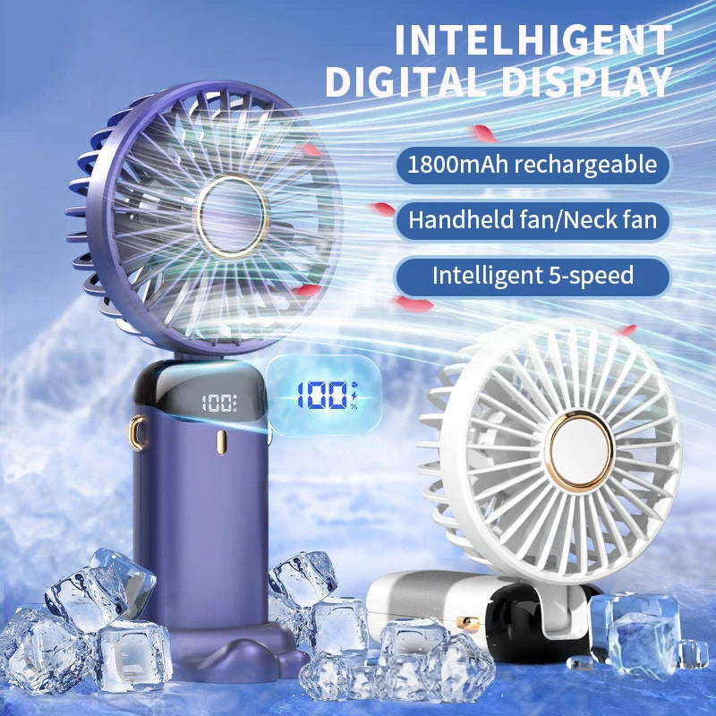 Portable USB Mini Handheld Fan with Foldable Stand