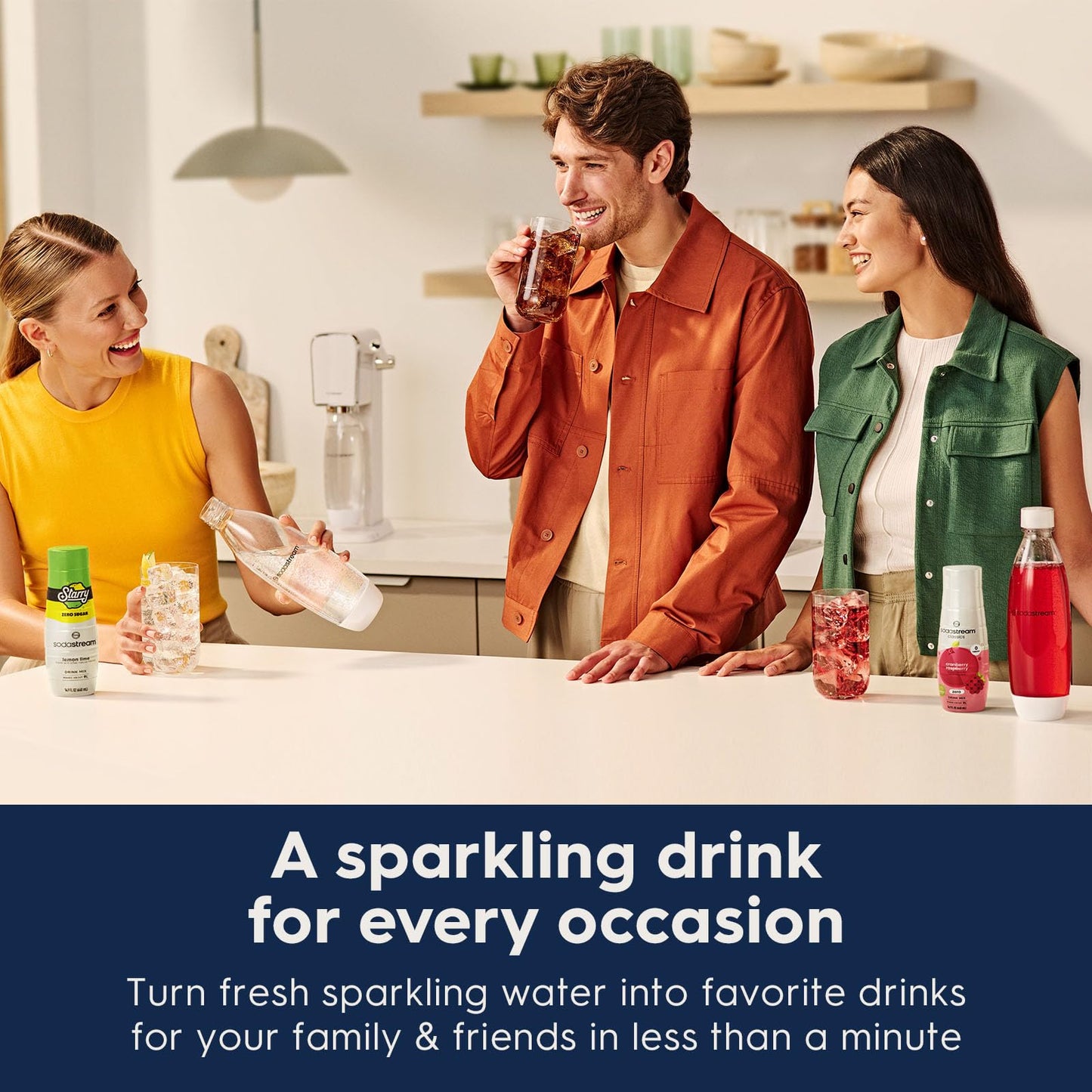 SodaStream TERRA Sparkling Water Maker, Value Bundle, CQC CO2 System, Includes 2 Quick Connect 60L CO2 Cylinders, 3 Dishwasher Safe BPA Free Bottles, 2 bubly Flavor Drops, Make your own Pepsi, Black