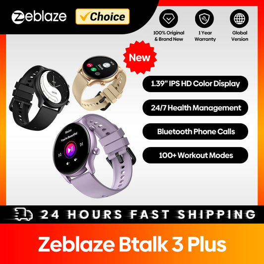 Bluetooth Calling Smartwatch 1.39" HD Display for Fitness