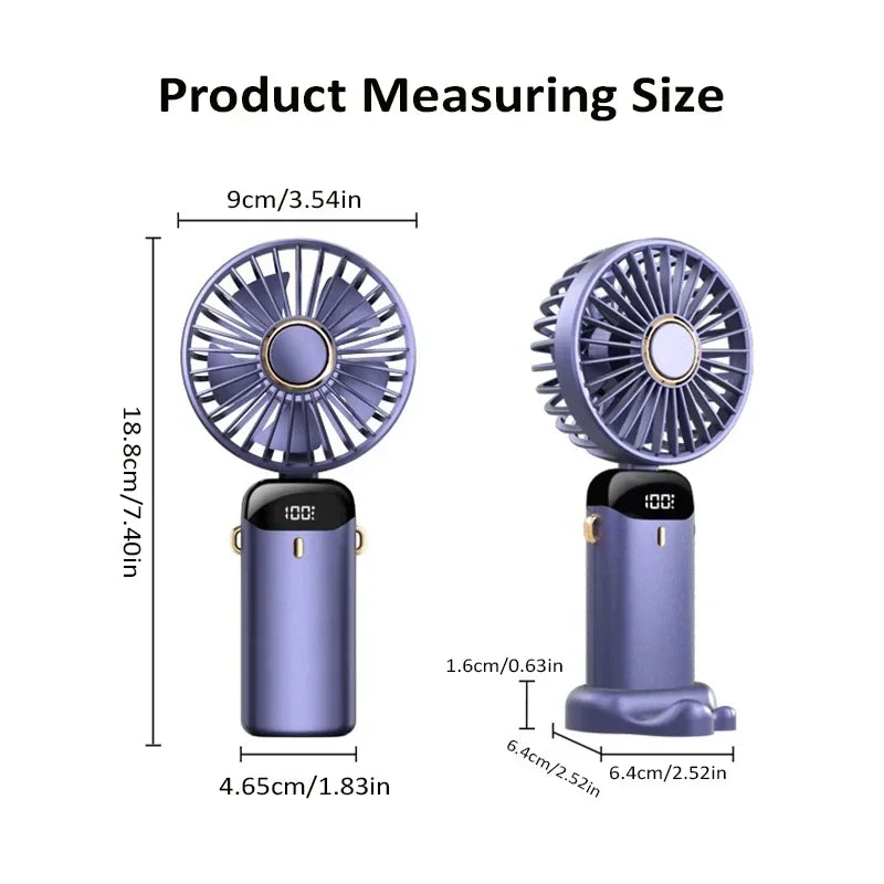 Portable USB Mini Handheld Fan with Foldable Stand