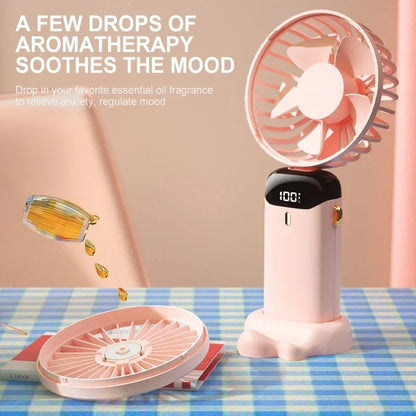 Portable USB Mini Handheld Fan with Foldable Stand