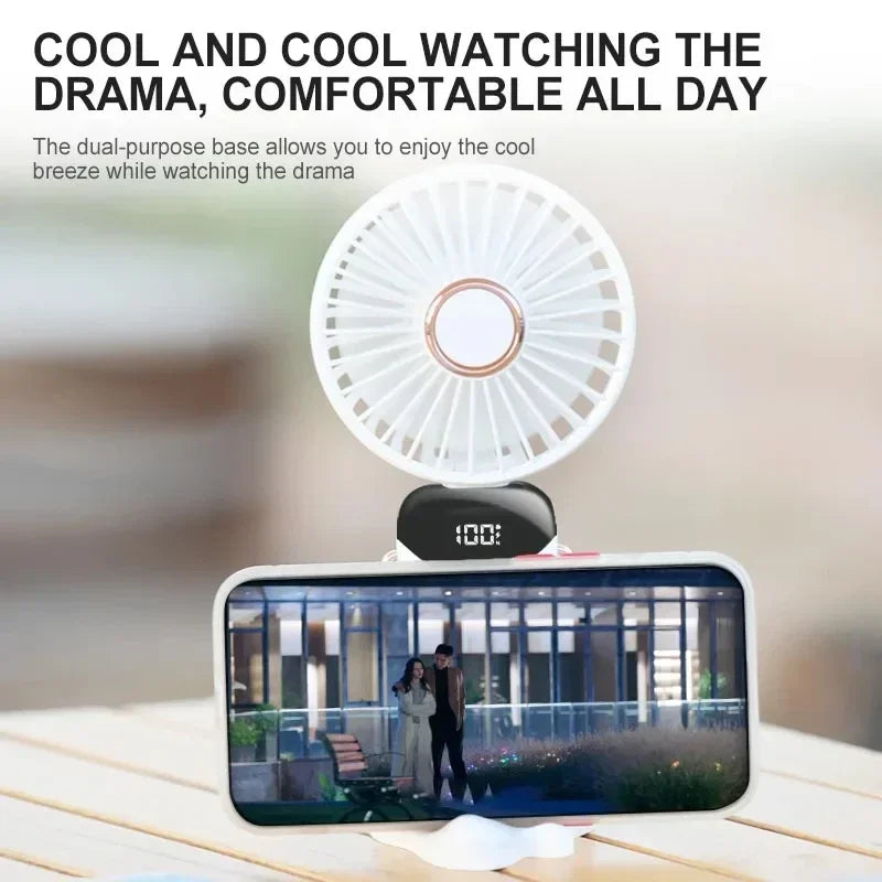 Portable USB Mini Handheld Fan with Foldable Stand